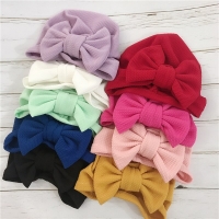 Soft Cotton Baby Turban Bow Headband for Girls - Perfect for Photography Props and Everyday Wear
