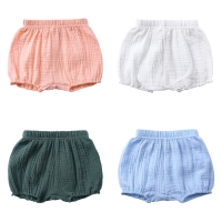 Summer Kids Boys Shorts Solid Color Baby Girl Shorts Cotton Linen Bread short Pants Fashion Newborn Bloomers 6 Months-4 Years
