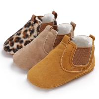 PU Leather shoes Newborn baby girl heart autumn lace Leopard first walker