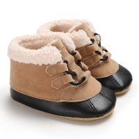 Cozy Plush Winter Baby Booties with Cute Anti-slip Soft Sole