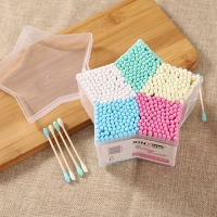 500-Piece Set of Infant Cotton Swab Sticks, Perfect for Ear Cleaning, Cosmetics, and Makeup.