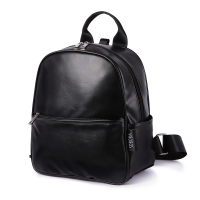 Black Leather Toddler Backpack with Anti-Lost Feature and Large Capacity for Kindergarten Travel - Boys