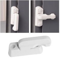 Child Safe Window Door Sash Lock with Safety Lever Handle and Sweep Latch - Plastic