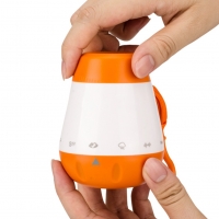 Portable Rechargeable Sound Machine for Infants with Smart White Noise and Voice Sensor for Soothing Sleep Therapy.