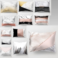 50*30CM long hug pillowcase Horror sofa cover print twill marble pattern geometric Pillow Cushion cotton Pillow Case PP57