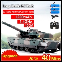 Type 10 RC Tank,1200mAh Lithium Battery  Independently Suspended Load-bearing Track Better Off-road Performanc，For Kids Gift