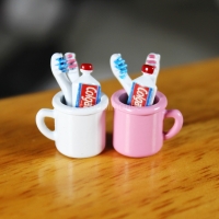 1/6 1/12 dollhouse miniature mini cup toothpaste toothbrush for ob11 blyth barbies pullip doll house furniture accessories toy