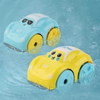 Children Bath Water Playing Toys ABS Clockwork Car Cartoon Vehicle Baby Bath Toy Kids Gift Amphibious Cars Bathroom Floating Toy