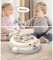 Montessori Knocking Hamster Toy Early Education Knock Toy Seals Whack-A-Mole Game Cartoon Kids Toy Funny Knock Baby Toy