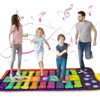 Kids Musical Piano Mat Duet Keyboard Play Mat 20 Keys Floor Piano with 8 Instrument Sound 5 Paly Modes Dance Pad Educatinal Toys