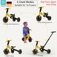 Uonibaby 4  into 1 Children Bicycle Tricycle Two Wheel Bike Baby Balance Bike Kids Scooter Baby Stroller for 1-6 Years Old