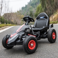 Children's Electric Car Dual-drive Four-wheel Inflatable Rubber Tire Drive Kart Remote Control Electric Car for Kids Ride on