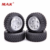4Pcs/Set 1:10 Scale Rally Tires&Wheel Rim with 6mm Offset and 12mm Hex fit Rally Rubber RC Racing Car Model Parts