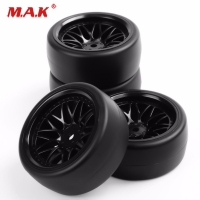 4Pcs/Set 1:10 Scale Drift Tires and Wheel Rim with 12mm Hex fit HSP HPI RC 1/10 On Road Car