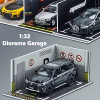 1:32 Diorama Garage DIECAST MODEL CAR Miniature METAL ALL FOR CAR PVC Parking Space Collection Display  Model Kit TRUCK TOY