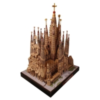 Spain Sagrada Familia DIY 3D Paper Model Building Kit Cardboard Art Crafts Child Educational Puzzle Toys