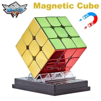 Cyclone Boys Plating 3x3x3 Magnetic Magic Cube Rubick 3x3 Professional Speed Puzzle 3×3 Children's Fidget Toy Free Shipping Cubo