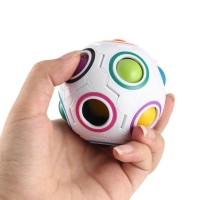 1pcs Rainbow Ball Fun Magic Cube Puzzle Education Toy Stress Reliever Toys For Adult Kids Child Gifts