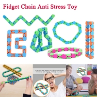 4 Pcs Fidget Chain Anti Stress Toy Autism Stress Relief Keeps Fingers Busy and Minds Focused Puzzle Educational Toy Random Color