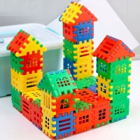 100/160pcs/lot Baby Paradise House Spelling Puzzle Plastic Blocks City DIY Creative Model Figures Educational Kids Toys