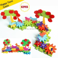 Fun With Gears DIY Creative Happy Farm Gears Building Set Spinning Gear Combination Educational STEM Toy Construction Kits
