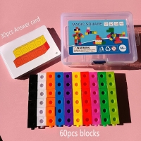 Interconnecting Blocks 60pcs ABS Plastic Children Splicing Building Block Early Enlightenment Training Baby Educational Toy GIFT