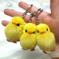 5cm Cute Yellow Duck Plush Toys Keychain Soft Stuffed Animals Dolls Toy for Kids Children Baby Girls Christmas Gifts Pendant