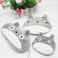 1 Pcs Cute Plush Purse for Coins Pencil Toys Bag Totoro Cartoon Women Coin Purse Mini Fruit Bag For USB  Key Wallet
