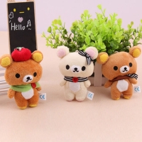1Pcs Kawaii Standing Lovely Animal Bear Plush Stuffed Toy Soft Figure Doll Key Chain Design Pendant Charm Plushie Toy Baby Toy