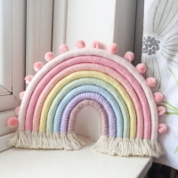 DIY Rope Rainbow Wall Hanging Decoration Handmade Woven Nordic Baby Room Accessories Living Room Home Decor Gift for Girls