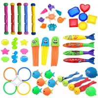 Child Diving Game Toys Set Swimming Pool Throwing Toy Dive Swim Rings Circle Underwater Kids Summer Gift Beach Pool Accessories