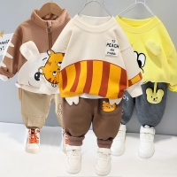 Children's clothing baby long sleeve two piece set 1-4 year old girl spring and autumn new cartoon leisure sports suit