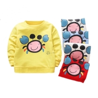 Spring Autumn Cotton Baby Boys T shirt Cartoon Long Sleeves T-shirts For Girls O-neck Baby Clothes Top 2021 New Toddler Tees