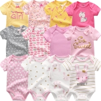 Baby Girl Jumpsuit 6Pcs/Lot Body Suit 2021 Spring Summer Toddler Boys Romper Cartoon Newborn Outfits Infant Clothes Set Cotton