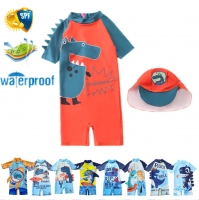 Children's Swimsuit Boys 2021 Dinosaur UV Baby Bathing Suit Boy Kid One Piece Swimming Suit Toddler Boy Swimsuits  Baby Swimwear