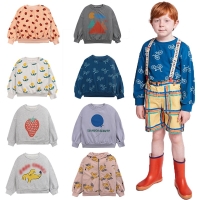 2022 New Baby Boys Sweatshirts Set Long Sleeve Boy Hoodies BC Children's Sweater Bobo Tops Clothes Print Outwear For Kids Girls