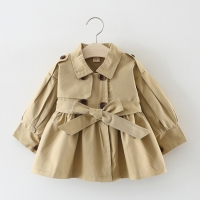 Children's Clothing 2022 Girls' Coat Kids Jacket Children's Spring Autumn Korean Style Cute Long Trench Baby Girls Windbreaker