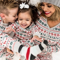 2022 Family Matching Clothes Christmas Pajamas Set Mother Father Kids Son Matching Outfits Baby Girl Rompers Sleepwear Pyjamas
