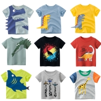 Baby Boy  Summer T-Shirts Kids Toddler Children Cartoon Animals Shark Dinosaur Print Cotton Tee Tops Clothes