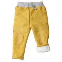 2021new Boys leisure Jeans Winter Children patch Thermal Cotton-padded Trousers Kids Thicken Plus Velvet Denim Pants1-6Y
