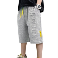 Boys Shorts Summer Short Sport Cotton Sweatpants Boys Knee Length Pants Size 5 6 7 8 10 12 13 14 Years Old Hot Sale Kids Clothes