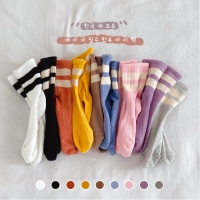 1 Pair 1-11Years Striped Cotton Socks Korean Style Boys Little Girls Infant Toddler Kids Children Baby Socks Four Seasons