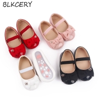 Infant Baby Girl Shoes Toddler Classic Bow Trainers Newborn Soft Anti-slip Rubber Bottom Bebes Princess Footwear for 1 Year Gift