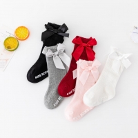 Socks Baby Accessories Girl Boy Bow Knee High Newborns Born New  Product Thick Cotton Socks Toddler Long Baby Girl Non Slip Kids