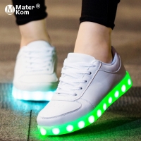 Size 27-42 USB Charger Glowing Sneakers Children Led Casual Shoes Boys Led Slippers Luminous Sneakers For Girls Wedding Shoes