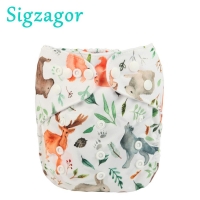 [Sigzagor] Baby Pocket Cloth Diaper Nappy Reusable Washable Adjustable 3kg-15kg