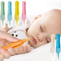 Baby Nose Clean Tweezers ABS Plastic Nasal Cleaner Round Head Clamp Dig Nose Cleaner Clip Baby Safety Care Forceps