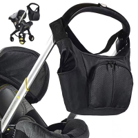 doona Accessories Multifunctional portable diaper bag compatible with doona/foofoo stroller black waterproof storage bag
