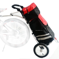 Folding Bike Cargo Trailer with Big Bag And Bike Contacter, Bicycle Trailer, 12 inch Air Wheel Shopping Trolley Luggage Cart