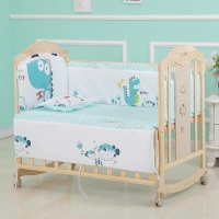 Baby Crib Bumper For Newborn Cotton Infant Bedding Set Detachable Zipper Bed Bumper Baby Room Decoration Cot Protector ZT131